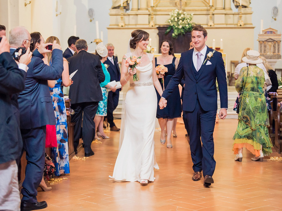 A Sweet Fiat 500 and Stephanie Allin Gown for an Elegant Italian wedding. Images by Charli Photography.