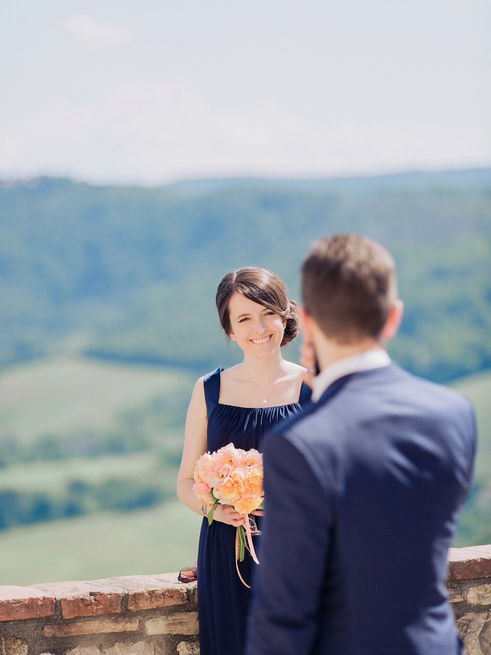 A Sweet Fiat 500 and Stephanie Allin Gown for an Elegant Italian wedding. Images by Charli Photography.