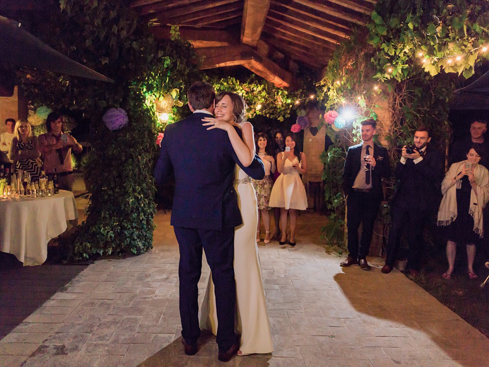 A Sweet Fiat 500 and Stephanie Allin Gown for an Elegant Italian wedding. Images by Charli Photography.