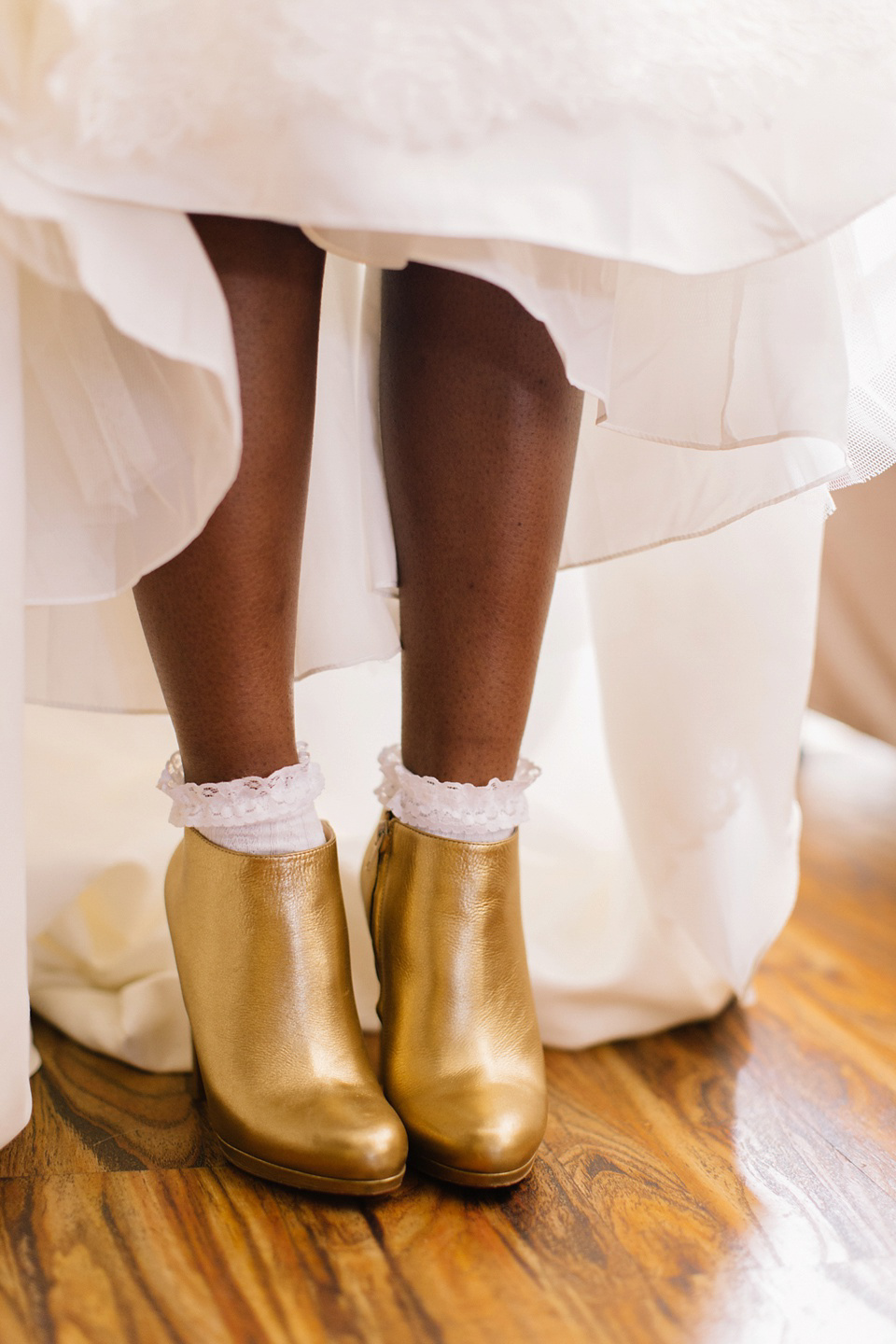 Maggie Sottero and Gold Bootees For a Joyful Wedding at Northbrook Park. Images by M&J Photography.