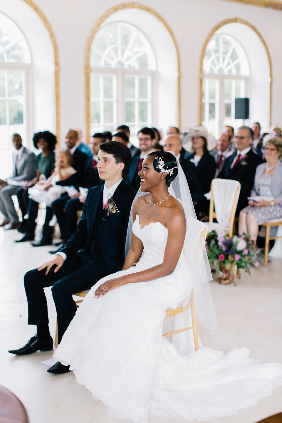 Maggie Sottero and Gold Bootees For a Joyful Wedding at Northbrook Park. Images by M&J Photography.