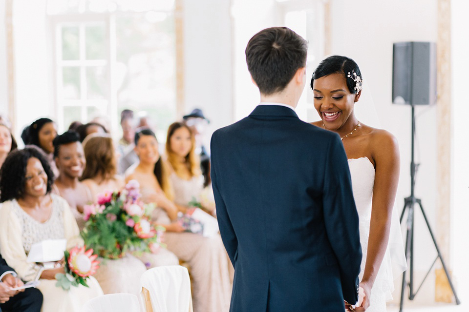 Maggie Sottero and Gold Bootees For a Joyful Wedding at Northbrook Park. Images by M&J Photography.