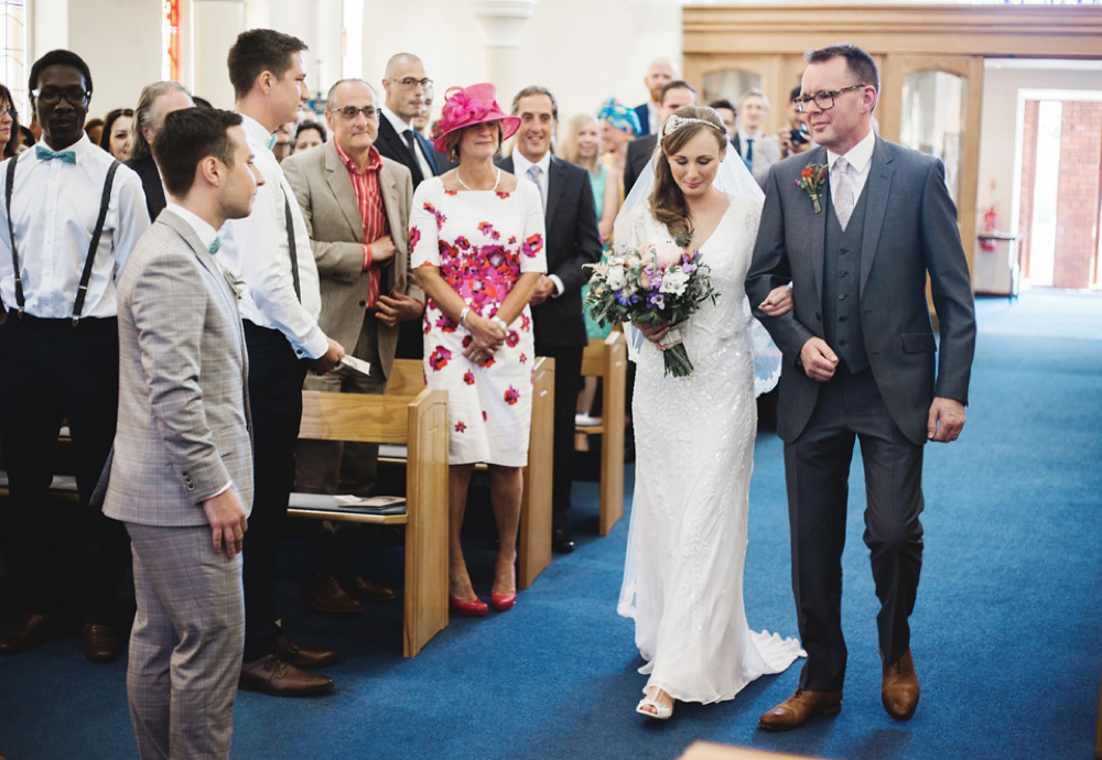 Home Grown British Blooms For a Sweet Village Hall Wedding. Photography by Rachel Joyce.