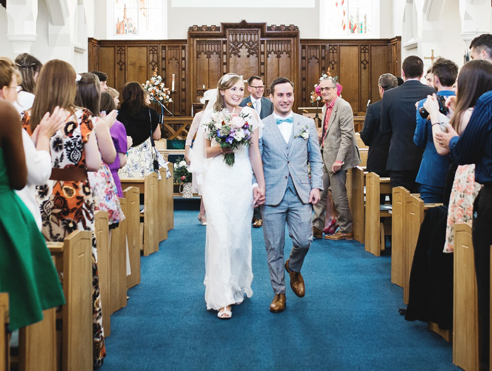 Home Grown British Blooms For a Sweet Village Hall Wedding. Photography by Rachel Joyce.