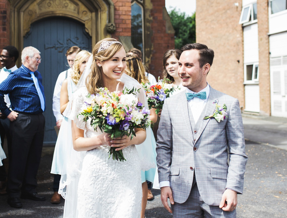 Home Grown British Blooms For a Sweet Village Hall Wedding. Photography by Rachel Joyce.
