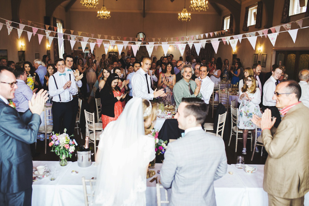 Home Grown British Blooms For a Sweet Village Hall Wedding. Photography by Rachel Joyce.