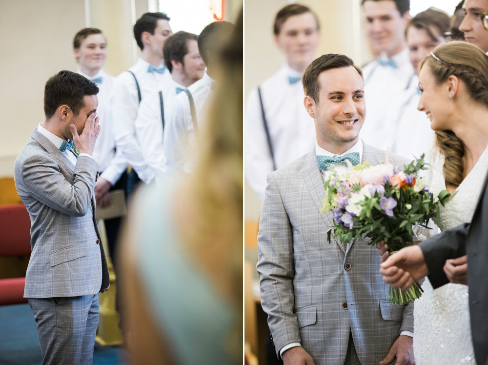 Home Grown British Blooms For a Sweet Village Hall Wedding. Photography by Rachel Joyce.