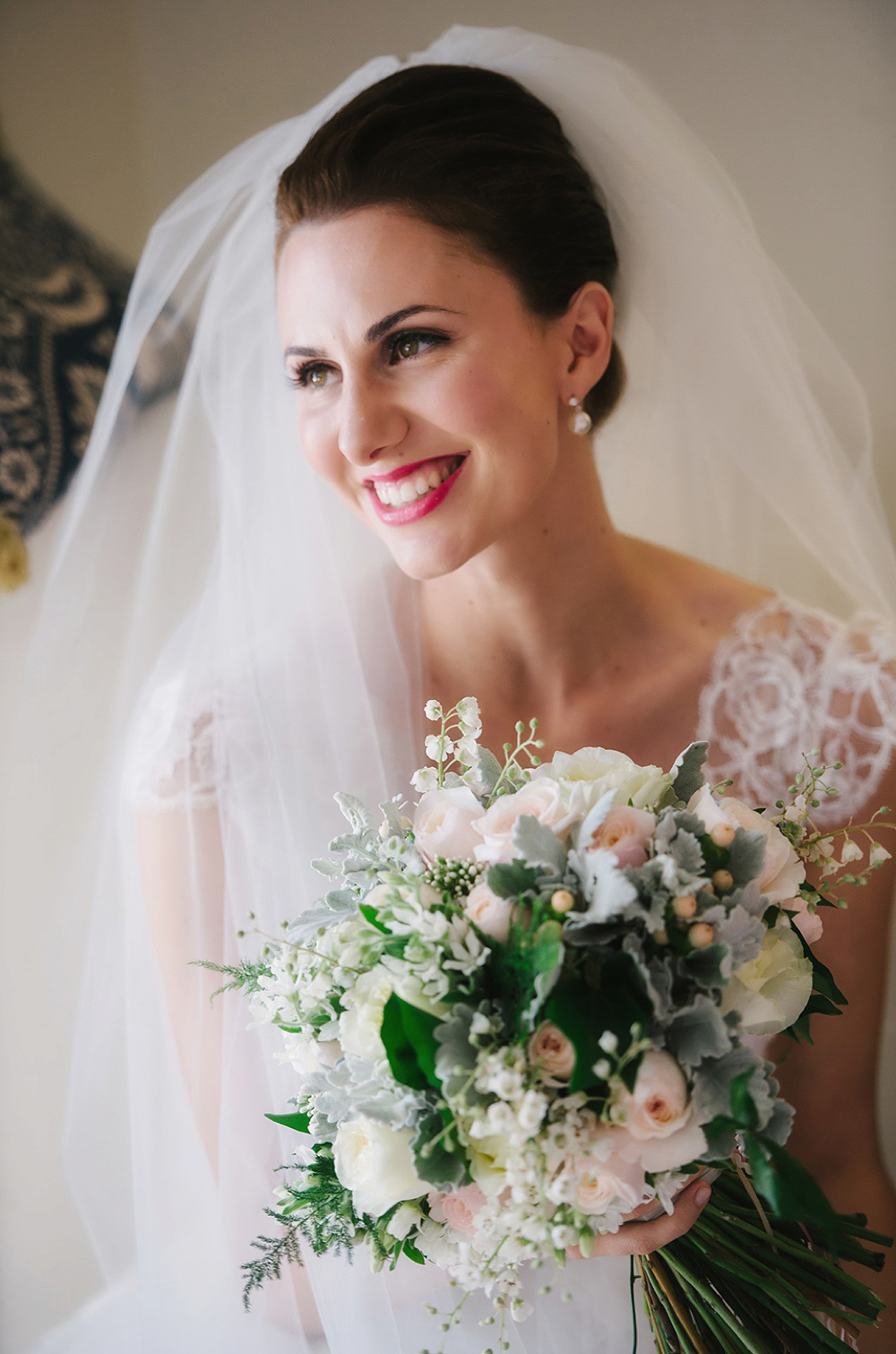 A Grace Kelly Inspired Bride and her Elegant Party Inspired Wedding. Photography by Claire Morgan.