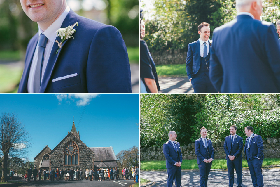 A Clinton Lotter dress in lace for an Irish Spring Wedding. Photography by Francis Meaney.