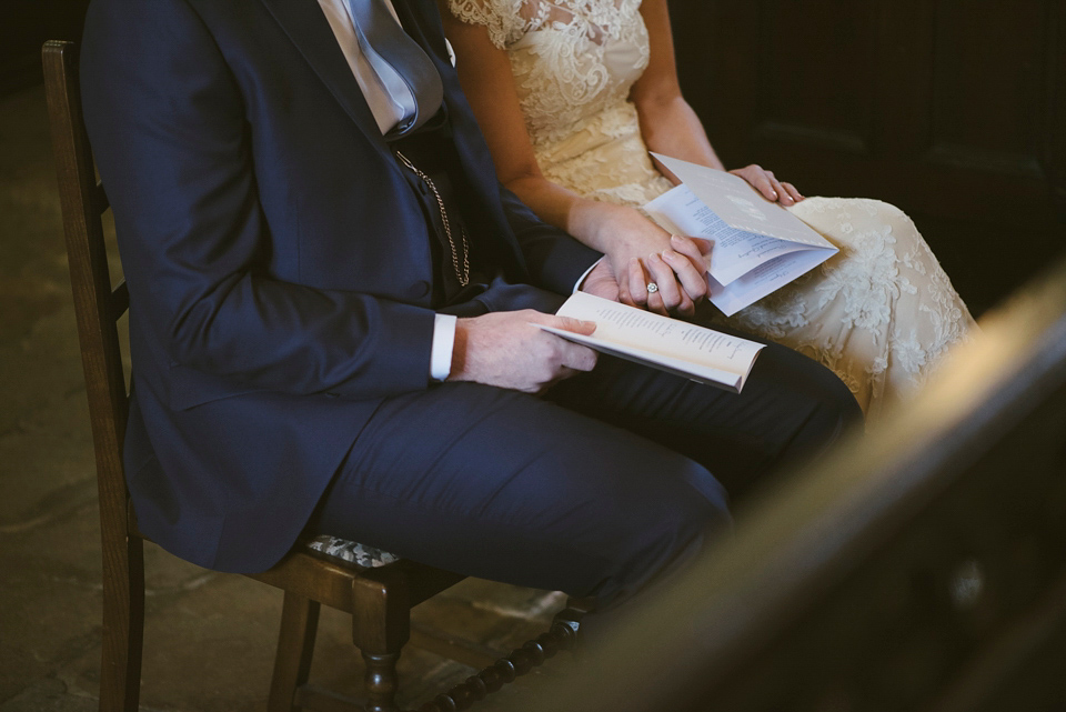 A Clinton Lotter dress in lace for an Irish Spring Wedding. Photography by Francis Meaney.