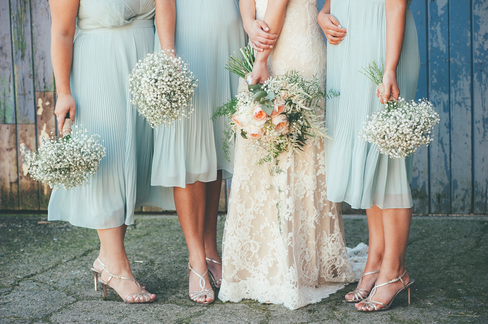 A Clinton Lotter dress in lace for an Irish Spring Wedding. Photography by Francis Meaney.