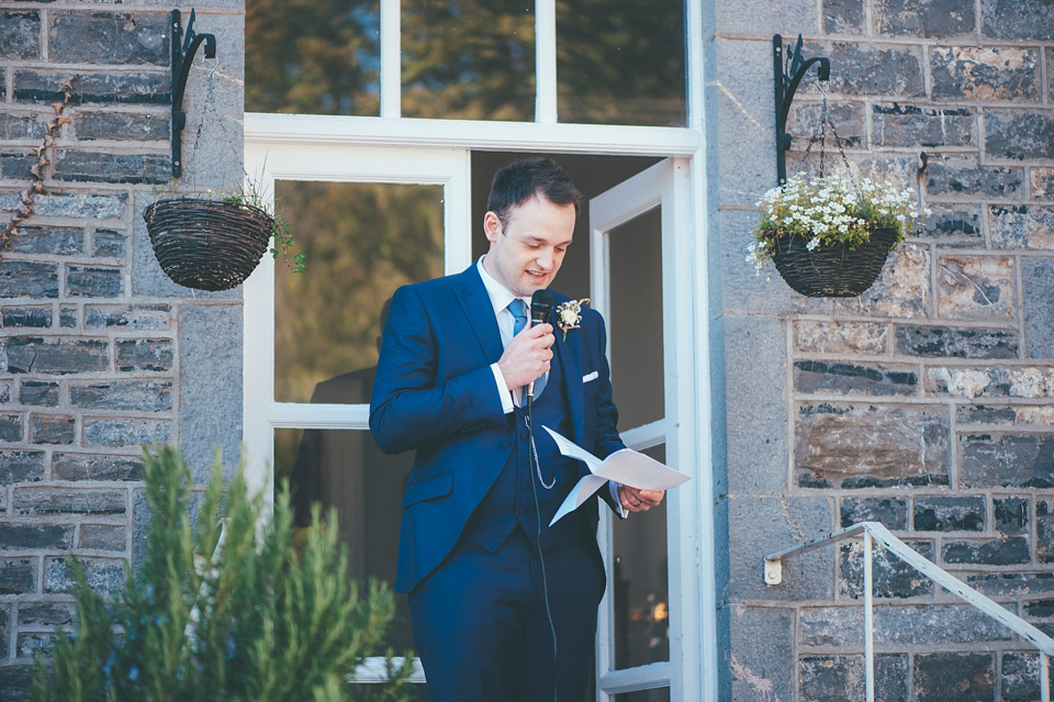 A Clinton Lotter dress in lace for an Irish Spring Wedding. Photography by Francis Meaney.