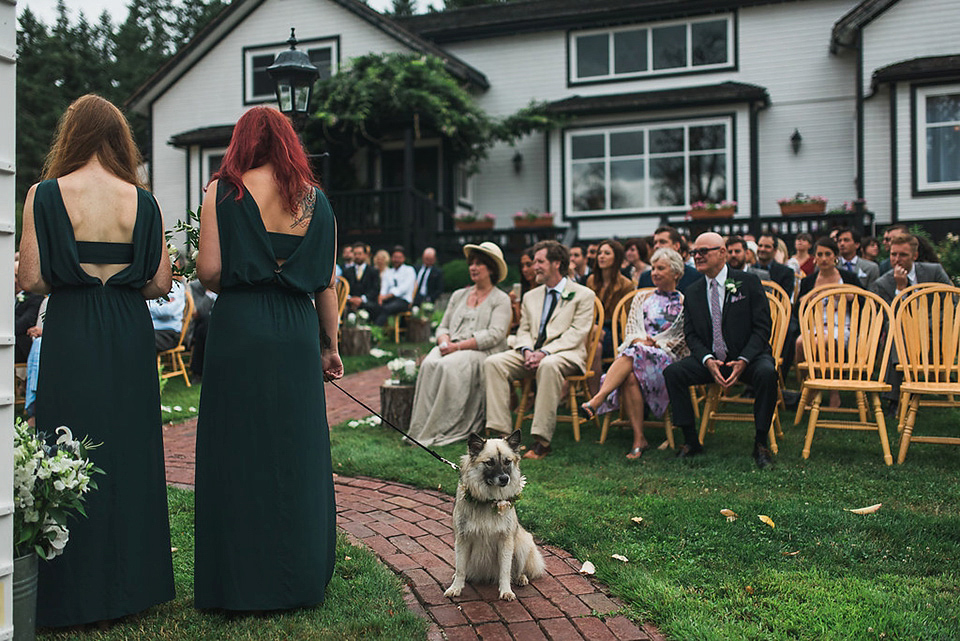 A Sarah Seven dress for a beautifully natural wedding in British Columbia. Images by Nordica Photography.