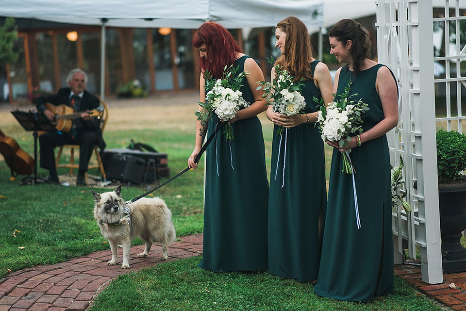 A Sarah Seven dress for a beautifully natural wedding in British Columbia. Images by Nordica Photography.