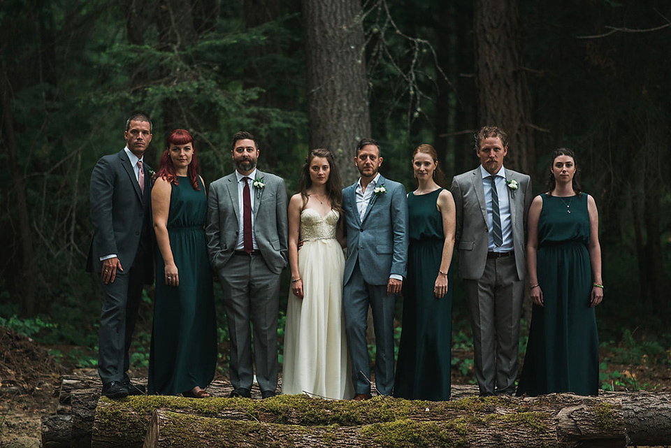 A Sarah Seven dress for a beautifully natural wedding in British Columbia. Images by Nordica Photography.