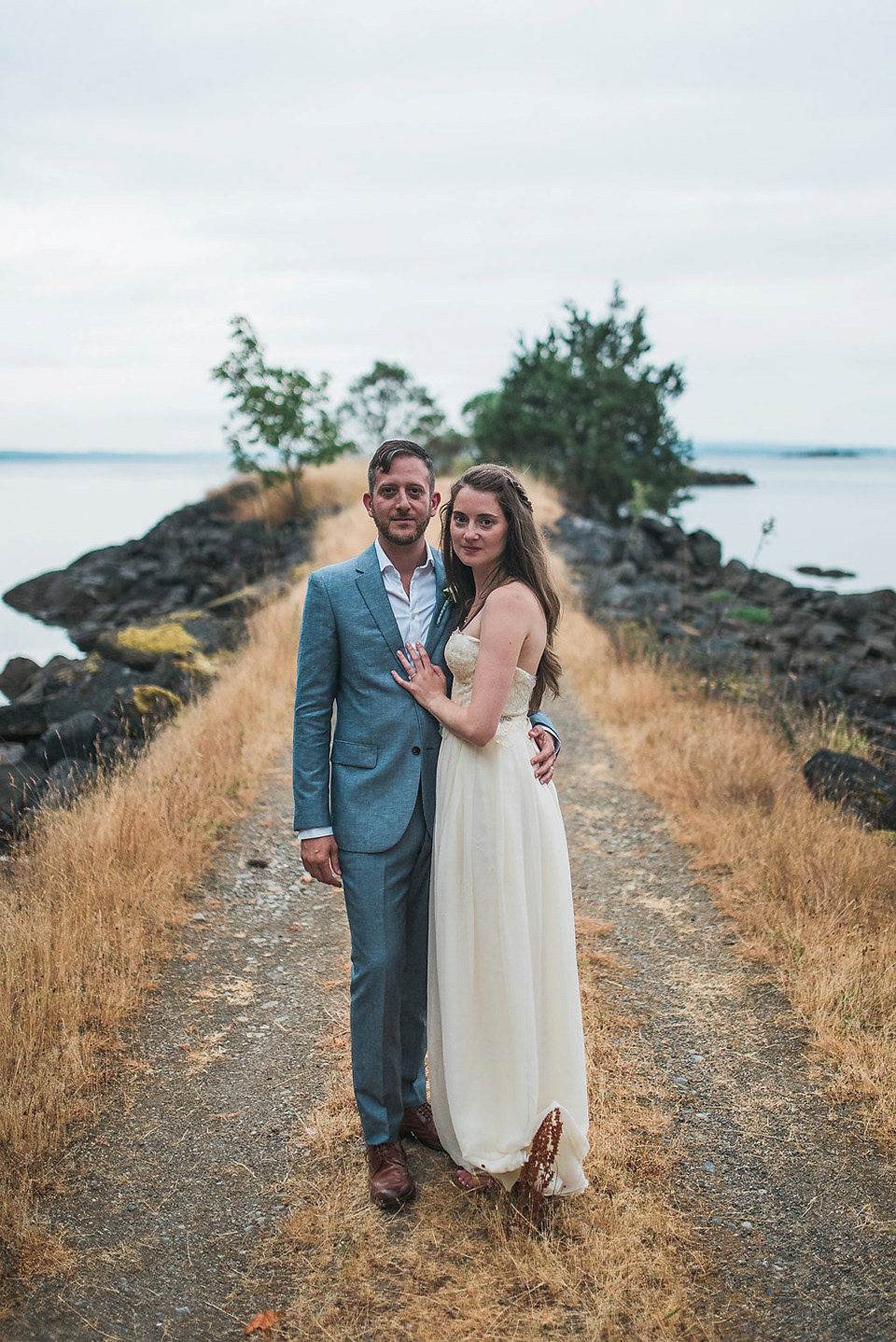 A Sarah Seven dress for a beautifully natural wedding in British Columbia. Images by Nordica Photography.
