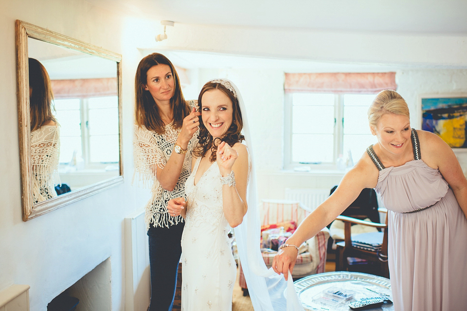 Jenny Packham for a Classic English Spring wedding with a Vintage French Twist. Photography by Big Bouquet.