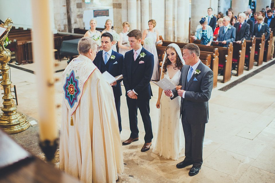 Jenny Packham for a Classic English Spring wedding with a Vintage French Twist. Photography by Big Bouquet.