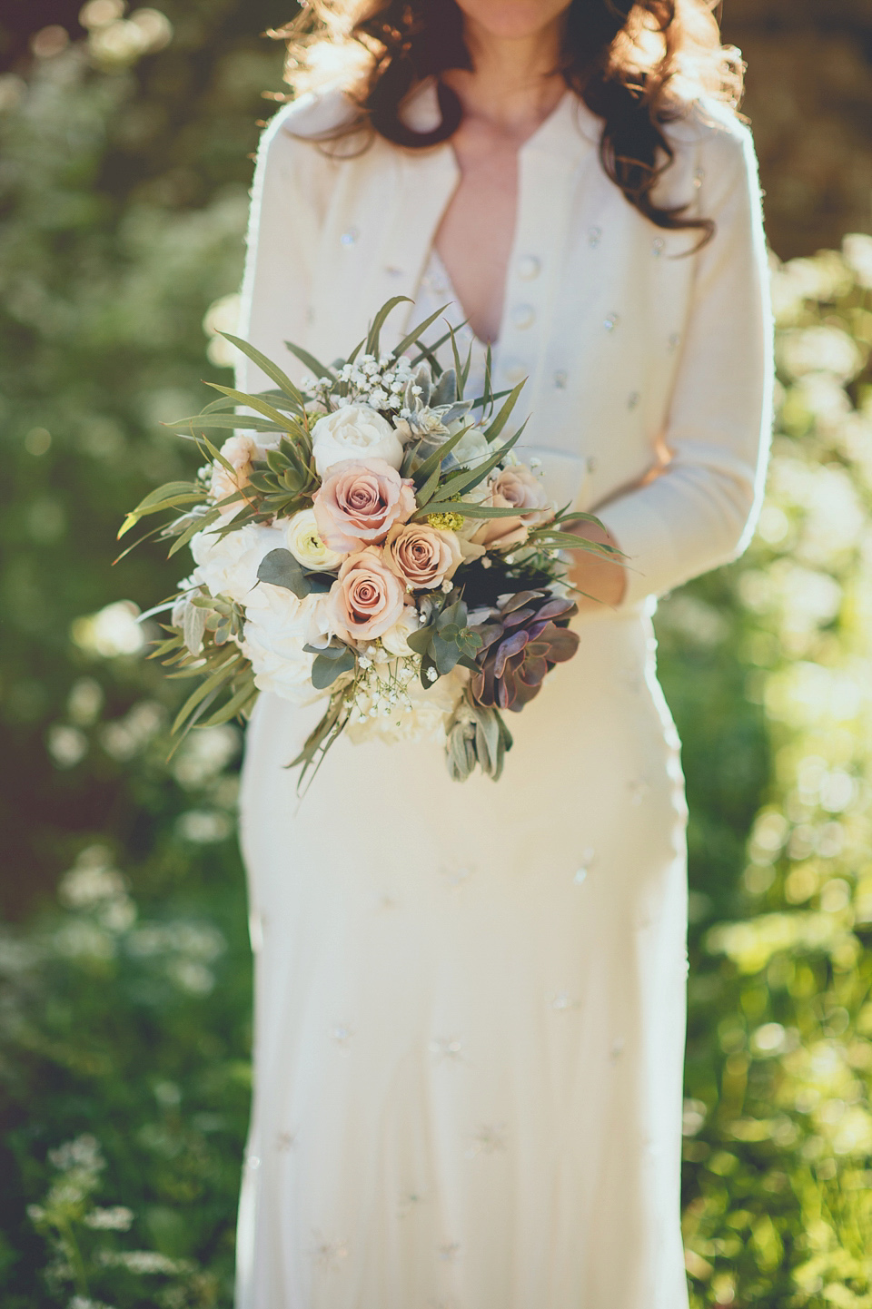 Jenny Packham for a Classic English Spring wedding with a Vintage French Twist. Photography by Big Bouquet.