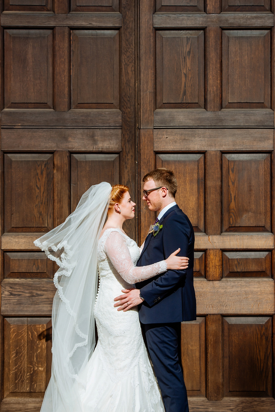 The bride wears Ellis Bridals for her colourful and quirky city wedding. Photography by Daffodil Waves.