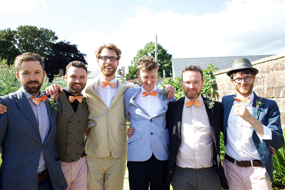 A 1950s Inspired Gown for a Homespun, Flower-Filled Country Wedding. Photography by Mawgan Lewis.