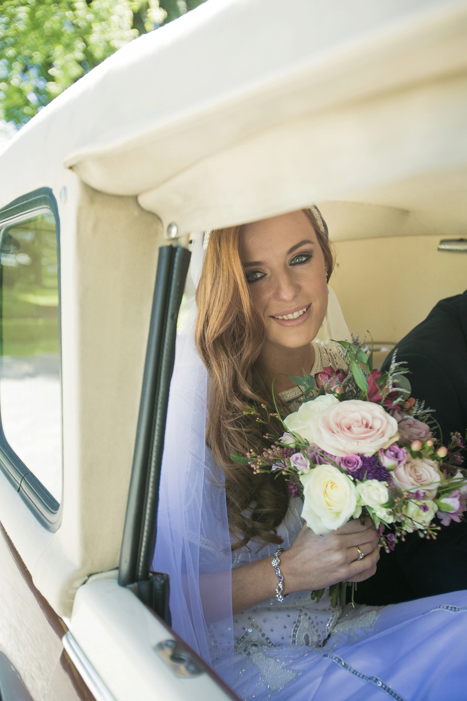 Vicky Rowe 1920's Inspired Wedding Dress Glamour and a Juliet Cap Veil. Photography by Barbara Crepaldi.