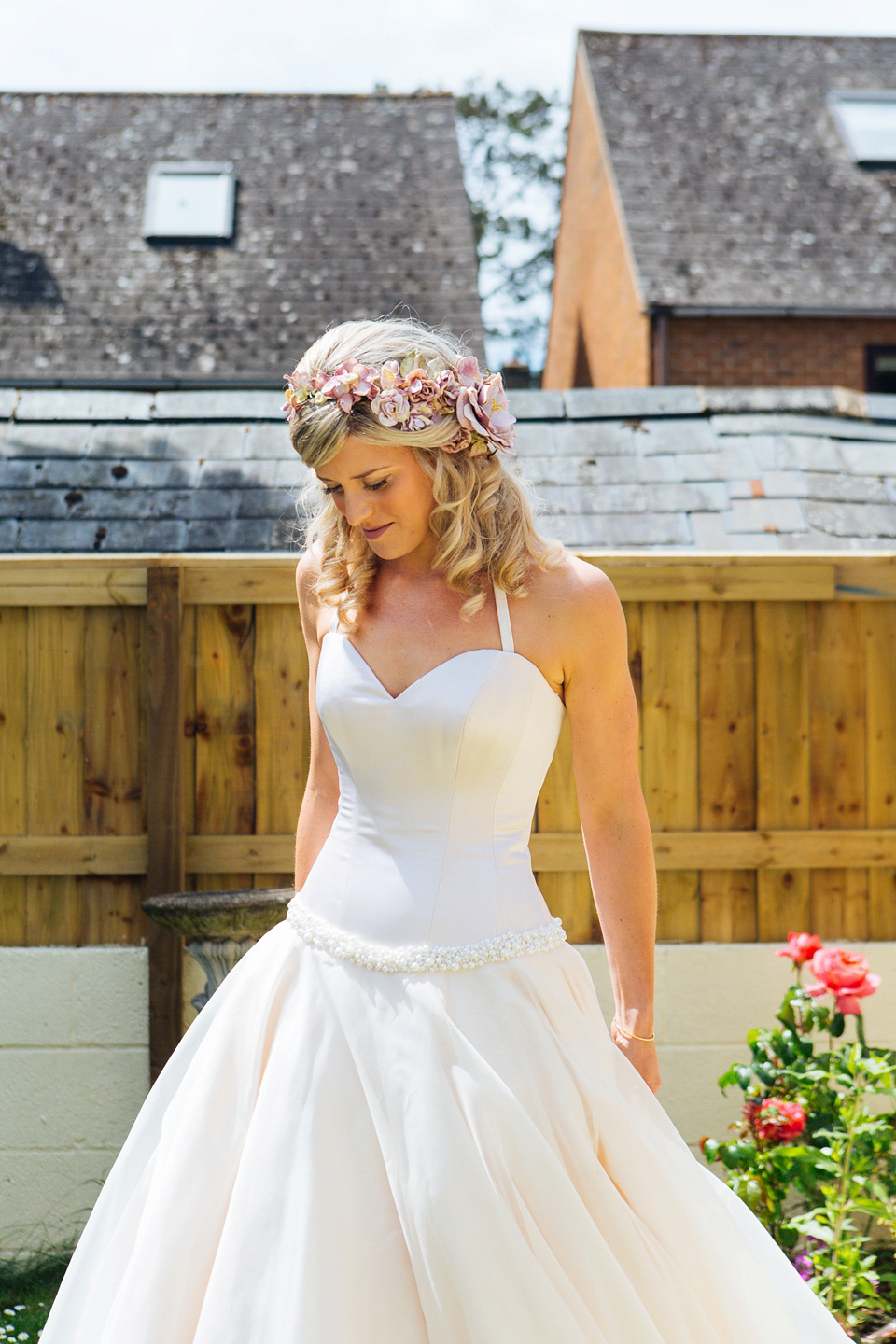 Lyn Ashworth by Sarah Barrett for a Pastel Colour Summer Garden Wedding. Photography by Katy & Co.