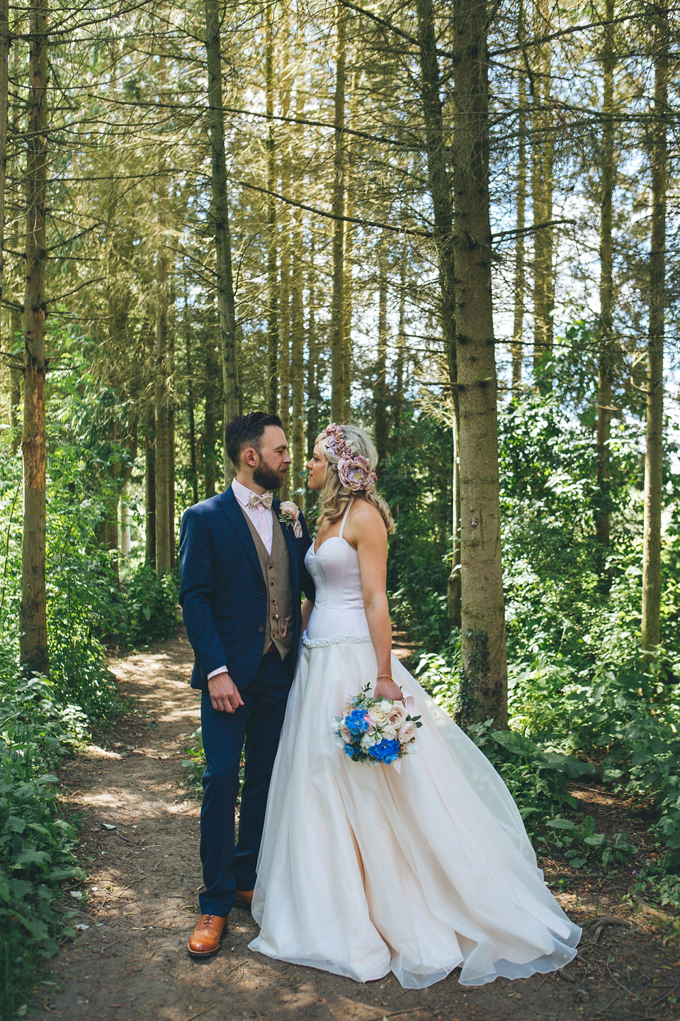 Lyn Ashworth by Sarah Barrett for a Pastel Colour Summer Garden Wedding. Photography by Katy & Co.