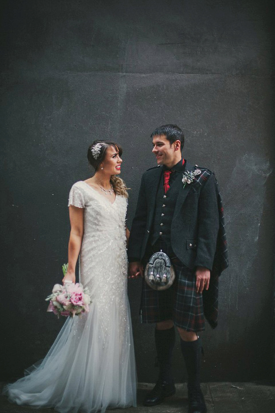 A Humanist Ceremony for an Old-School Glamour Inspired Wedding in Glasgow. Photography by Maureen Du Preez.