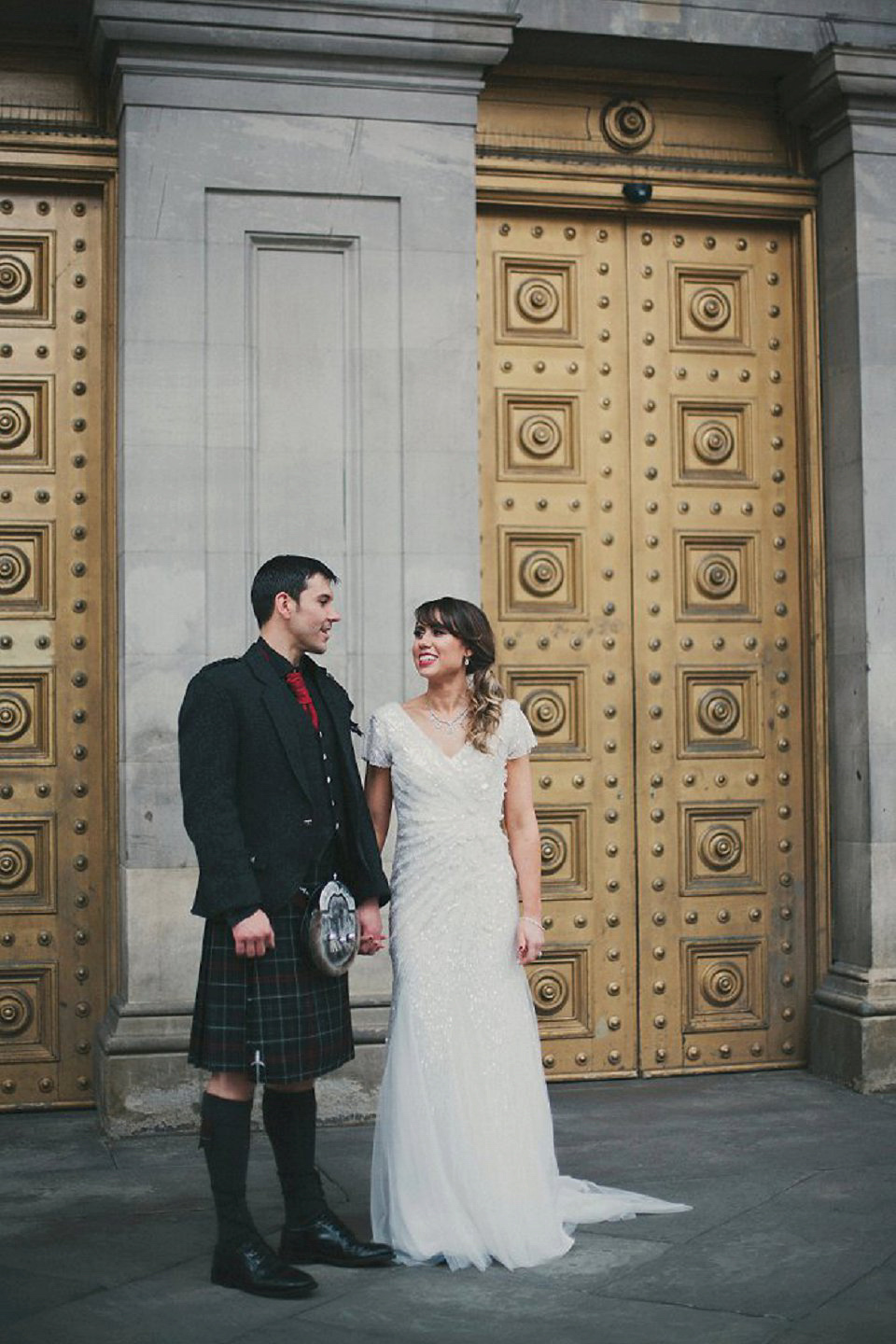 A Humanist Ceremony for an Old-School Glamour Inspired Wedding in Glasgow. Photography by Maureen Du Preez.