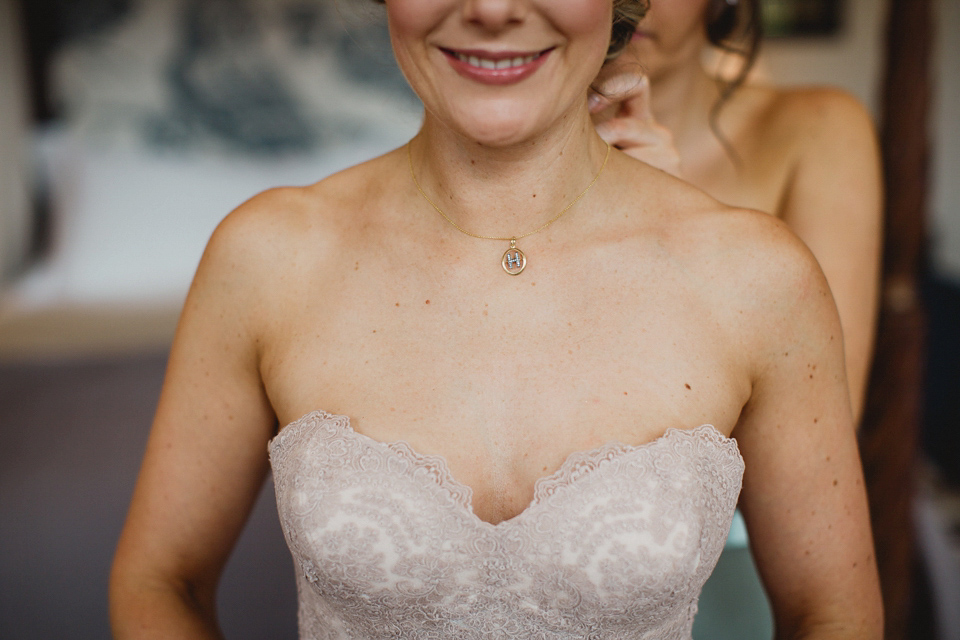 A Blush Pink Watters Wtoo Dress for an Elegant Wedding at Iscoyd Park. Photography by Haydn Rydings.