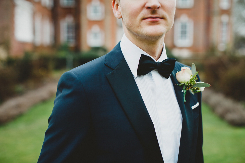 A Blush Pink Watters Wtoo Dress for an Elegant Wedding at Iscoyd Park. Photography by Haydn Rydings.