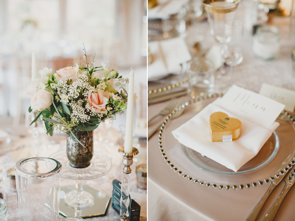 A Blush Pink Watters Wtoo Dress for an Elegant Wedding at Iscoyd Park. Photography by Haydn Rydings.