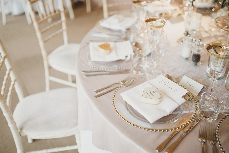 A Blush Pink Watters Wtoo Dress for an Elegant Wedding at Iscoyd Park. Photography by Haydn Rydings.