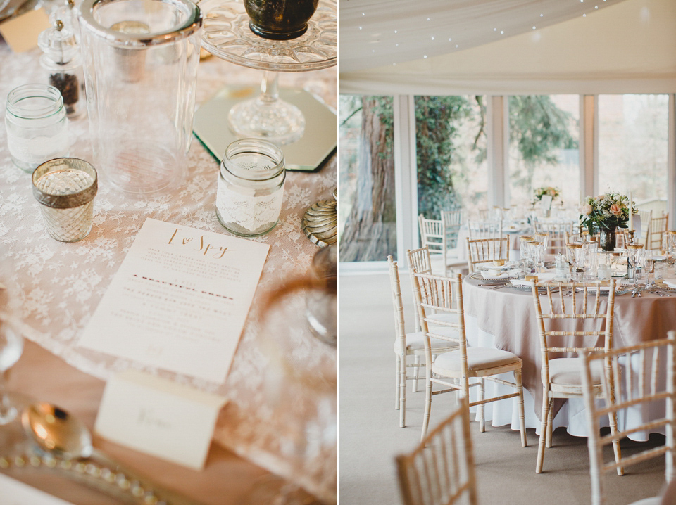 A Blush Pink Watters Wtoo Dress for an Elegant Wedding at Iscoyd Park. Photography by Haydn Rydings.