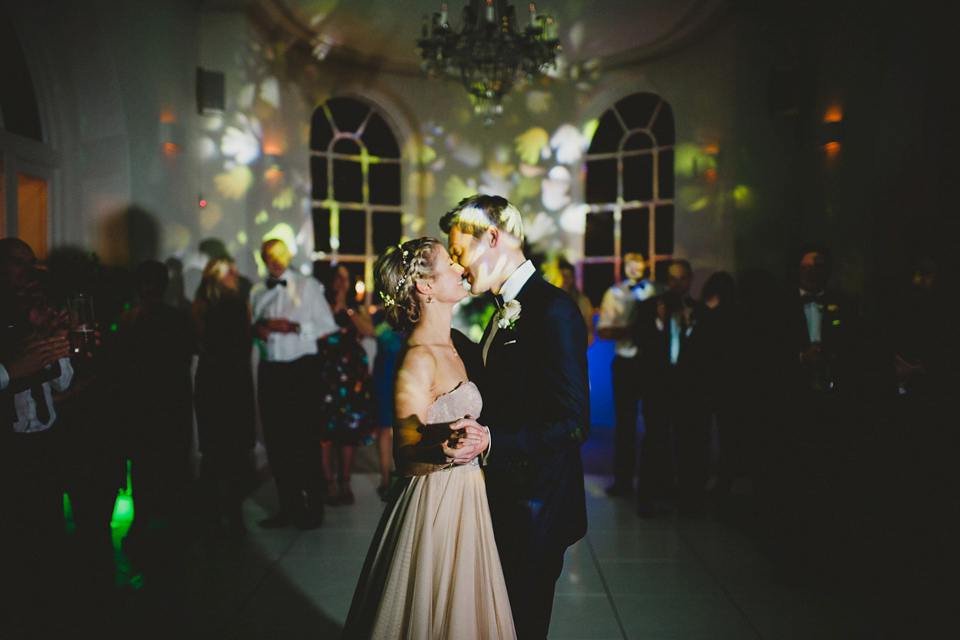 A Blush Pink Watters Wtoo Dress for an Elegant Wedding at Iscoyd Park. Photography by Haydn Rydings.