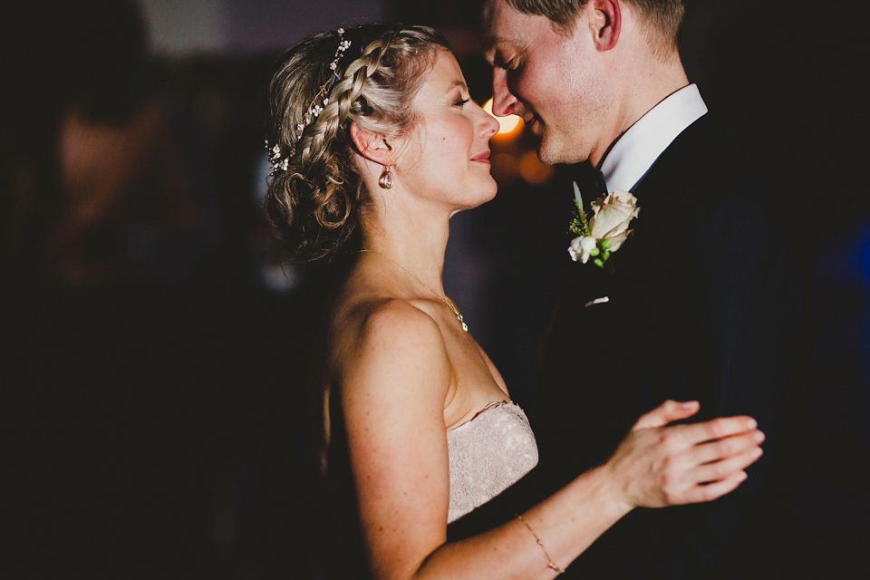 A Blush Pink Watters Wtoo Dress for an Elegant Wedding at Iscoyd Park. Photography by Haydn Rydings.