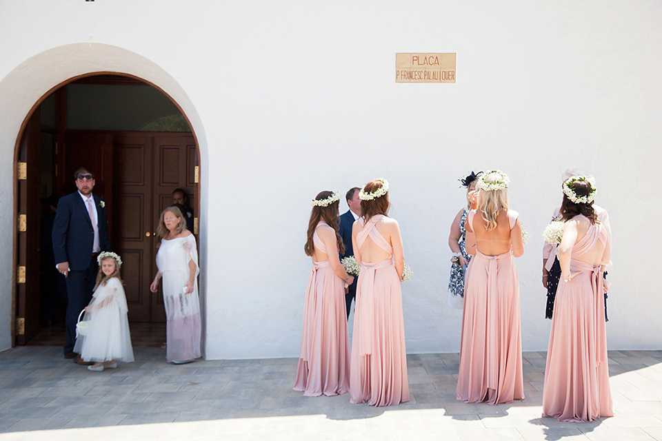 Halfpenny London Lace and Shades of Blush Pink for a Wedding in Ibiza. Photography by Gypsy Westwood.