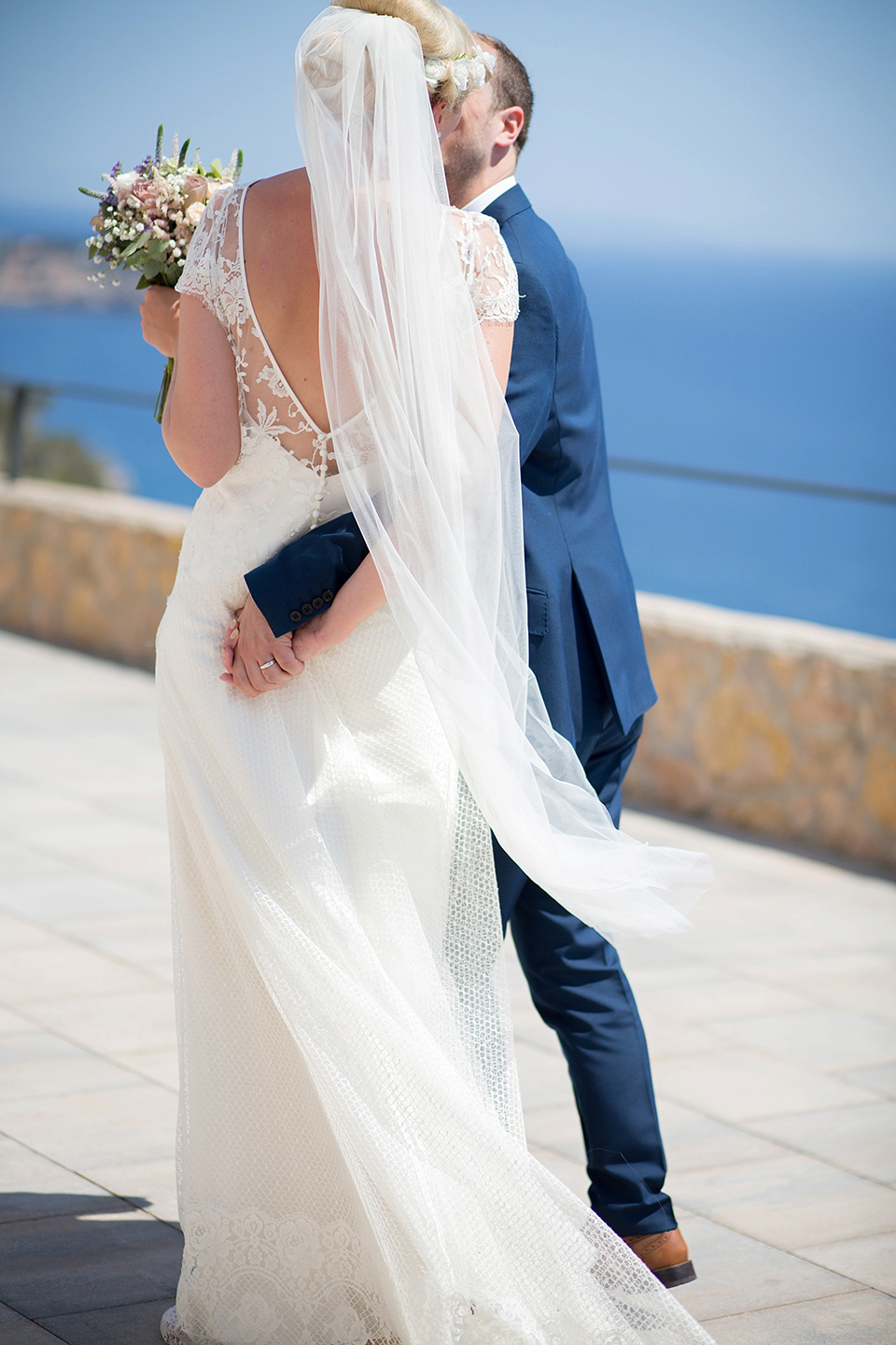 Halfpenny London Lace and Shades of Blush Pink for a Wedding in Ibiza. Photography by Gypsy Westwood.