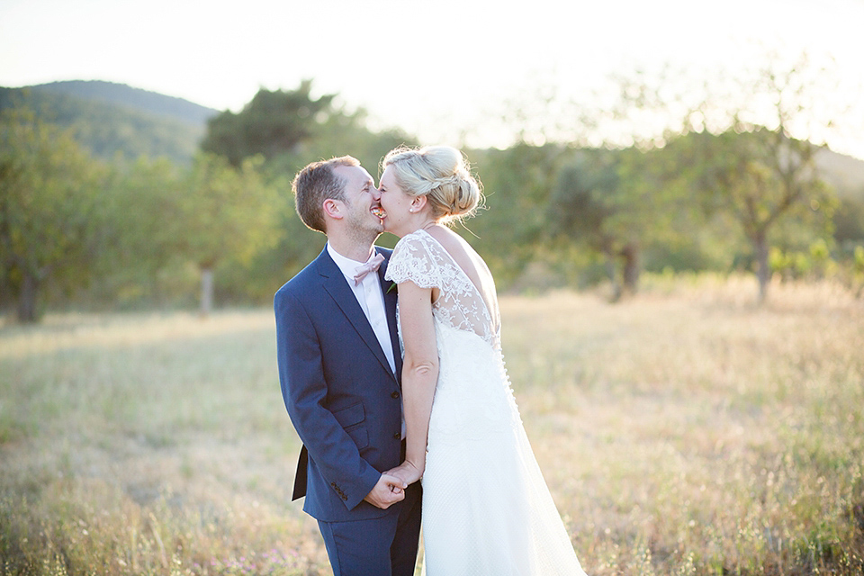 Halfpenny London Lace and Shades of Blush Pink for a Wedding in Ibiza. Photography by Gypsy Westwood.