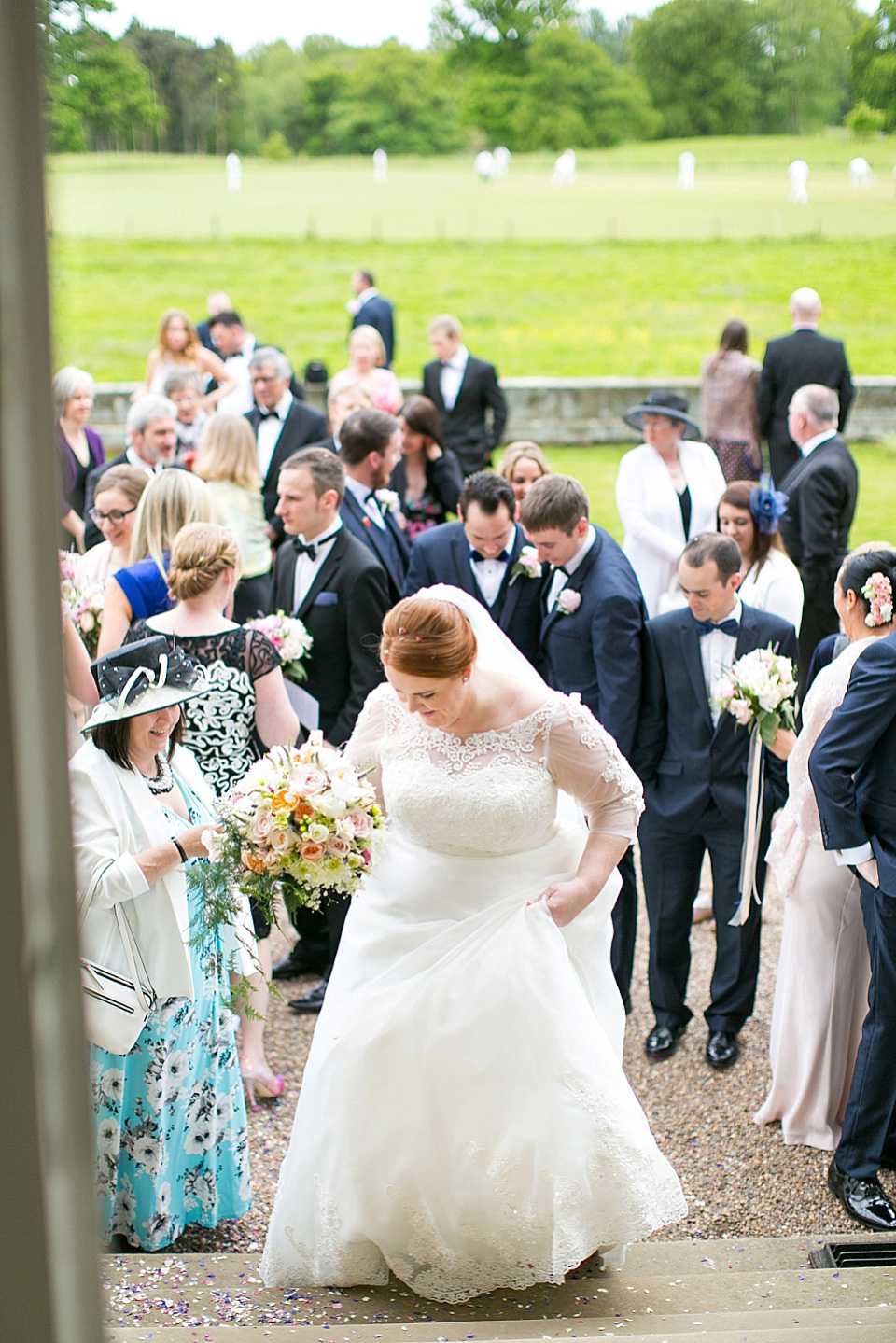 A Charlotte Balbier Gown for an Elegant Black Tie Wedding at Iscoyd Park. Photography by Anneli Marinovich.