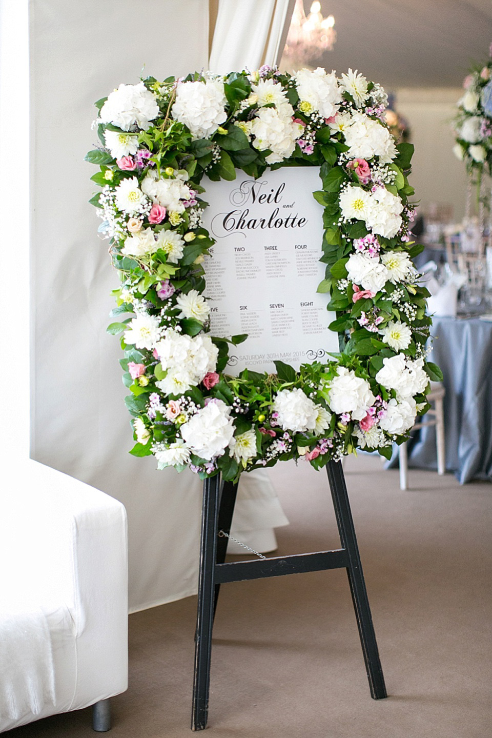 A Charlotte Balbier Gown for an Elegant Black Tie Wedding at Iscoyd Park. Photography by Anneli Marinovich.