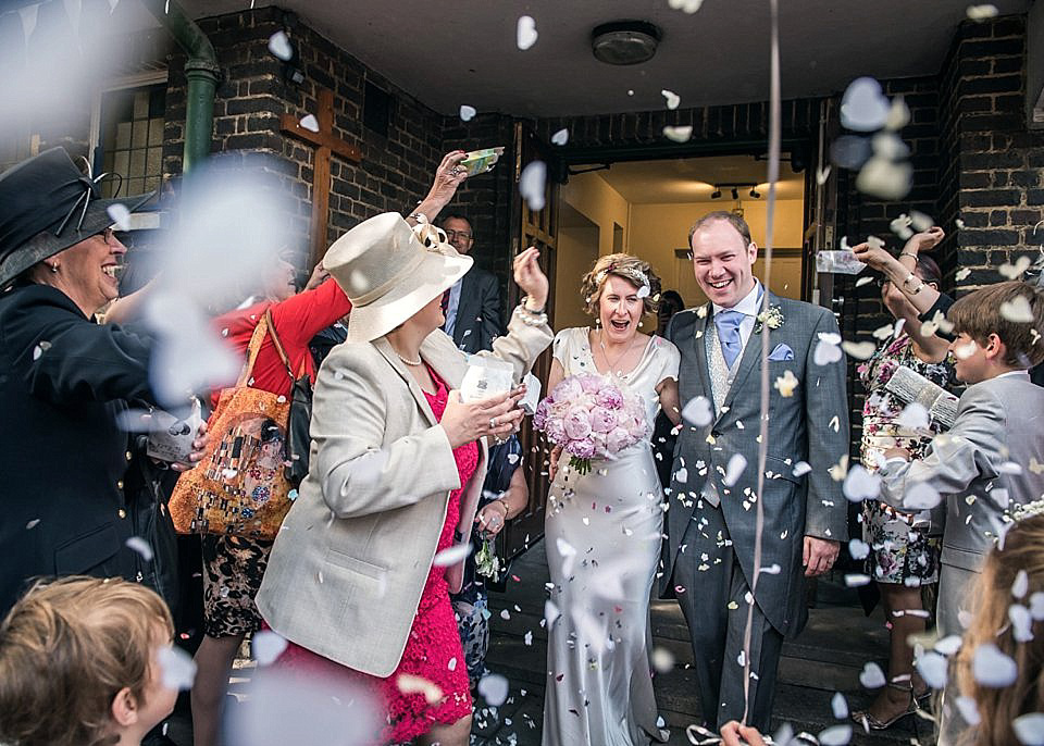 An Elegant Ghost Gown for a Relaxed City Wedding. Photography by Julie Anne Images.