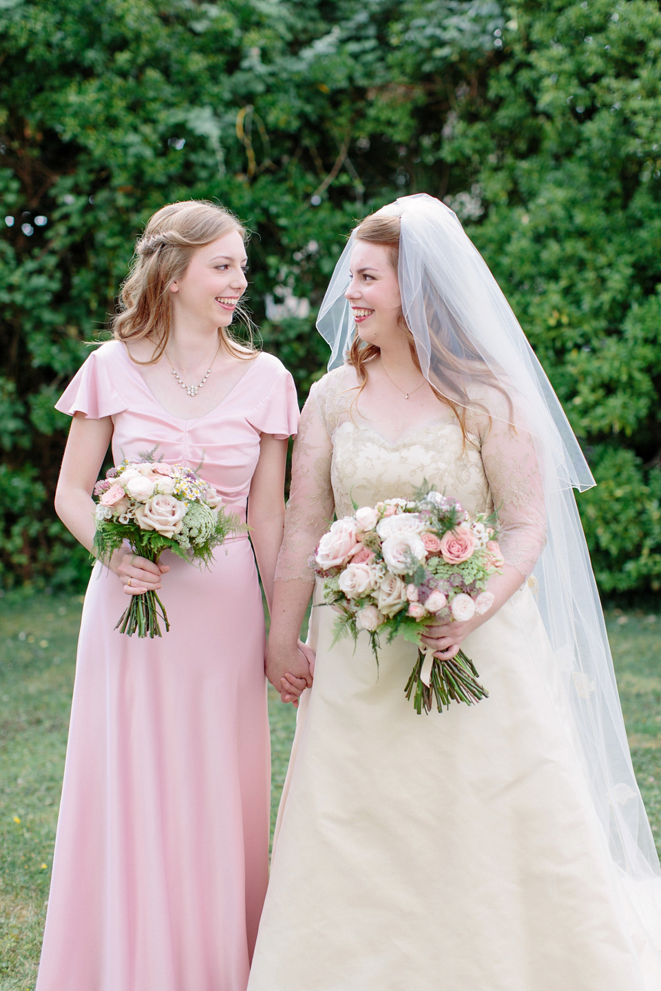 A Bespoke Gold Dress For a Crafty Homespun Wedding. Photography by Camilla Arnhold.