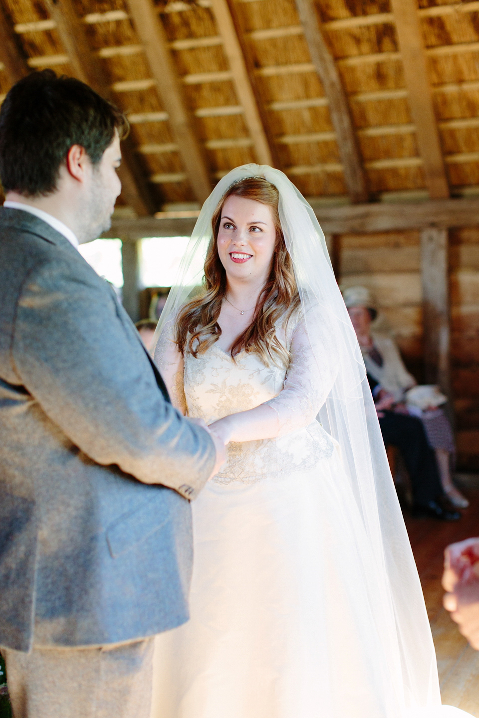 A Bespoke Gold Dress For a Crafty Homespun Wedding. Photography by Camilla Arnhold.