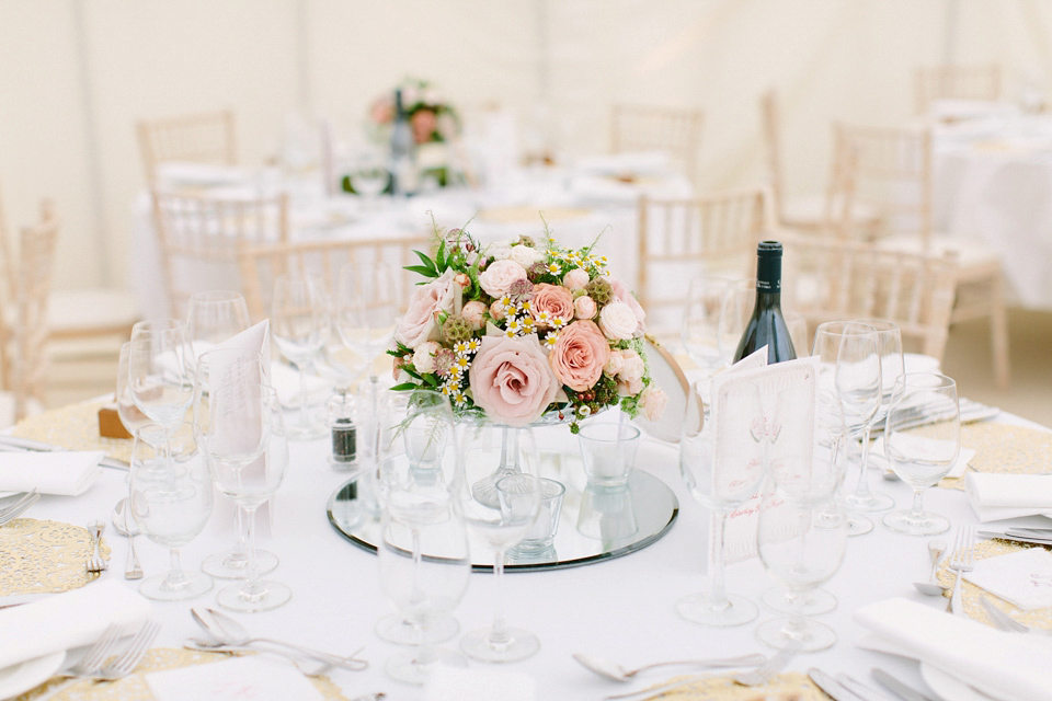 A Bespoke Gold Dress For a Crafty Homespun Wedding. Photography by Camilla Arnhold.