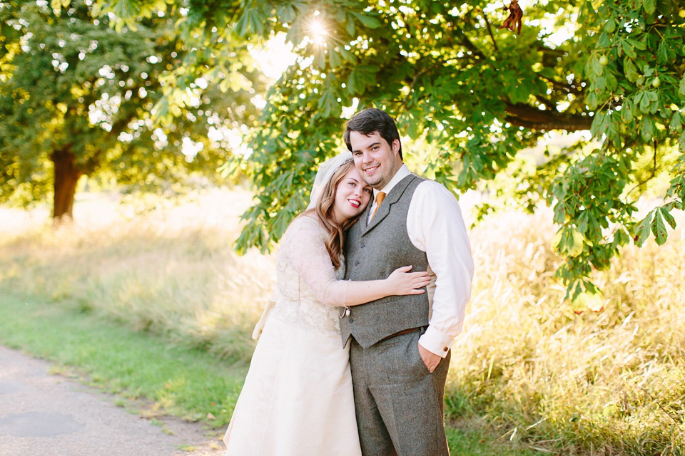 A Bespoke Gold Dress For a Crafty Homespun Wedding. Photography by Camilla Arnhold.