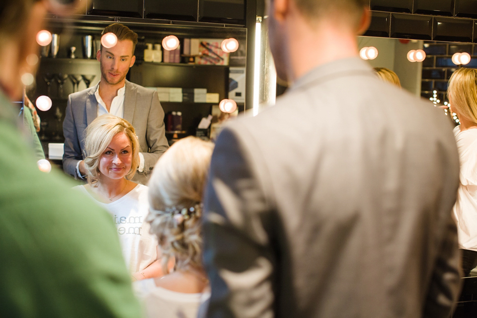 The wedding of Sinclair Seller, co-founder of Maids to Measure. Sinclair had 13 bridesmaids for her laid-back and glamorous British backyard wedding. Photography by Claire Graham and Lucy Davenport.