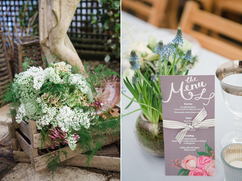 The wedding of Sinclair Seller, co-founder of Maids to Measure. Sinclair had 13 bridesmaids for her laid-back and glamorous British backyard wedding. Photography by Claire Graham and Lucy Davenport.