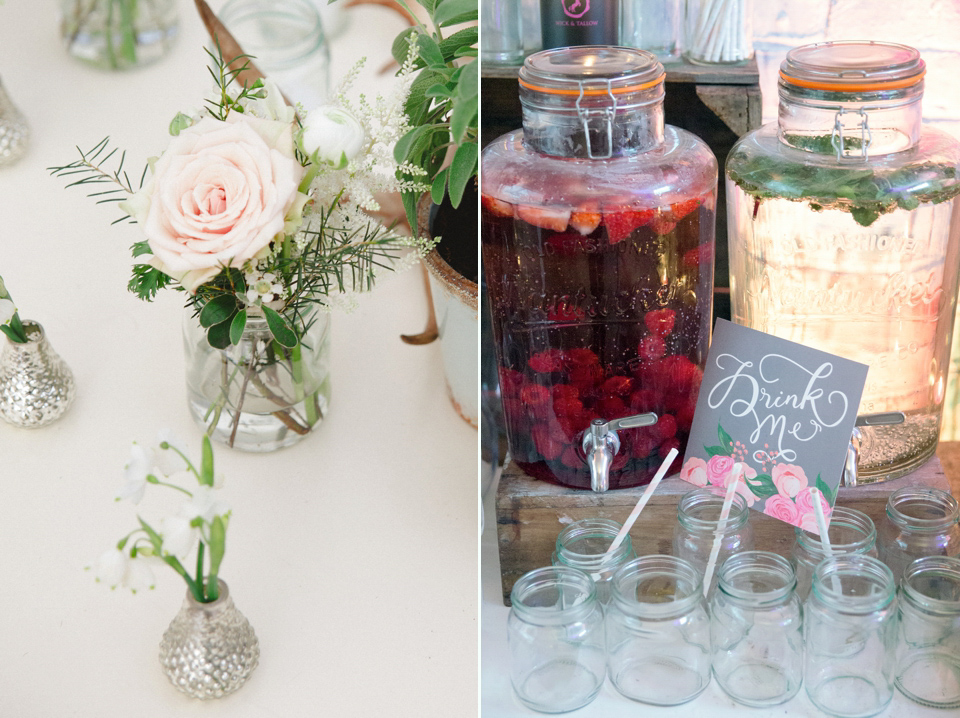 The wedding of Sinclair Seller, co-founder of Maids to Measure. Sinclair had 13 bridesmaids for her laid-back and glamorous British backyard wedding. Photography by Claire Graham and Lucy Davenport.